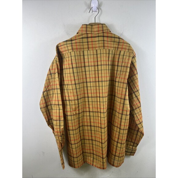 VINTAGE BVD Plaid Button Down Men’s Shirt Size L neva-press Made In Japan Rare - Picture 4 of 7